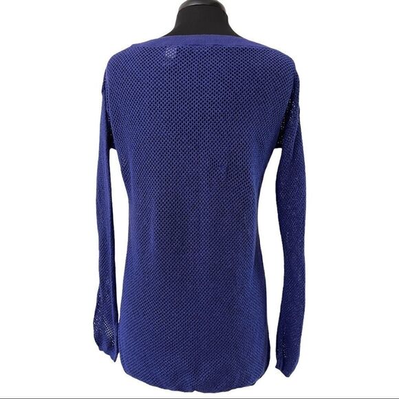 VS Moda International Open Knit Tunic Top Sz M - Picture 6 of 12